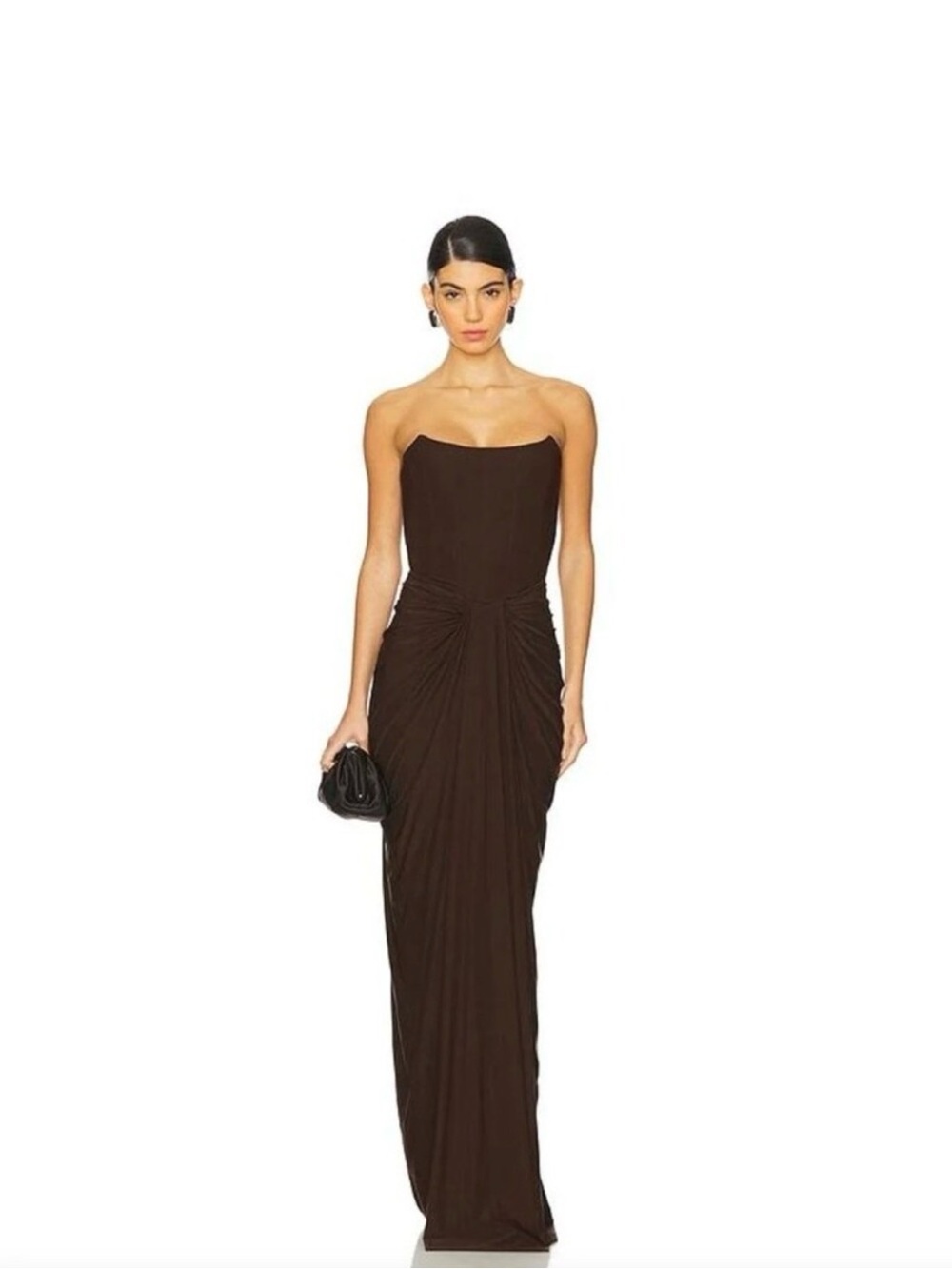 Deme by Gabrielle REVOLVE Strapless Brown Maxi Dress